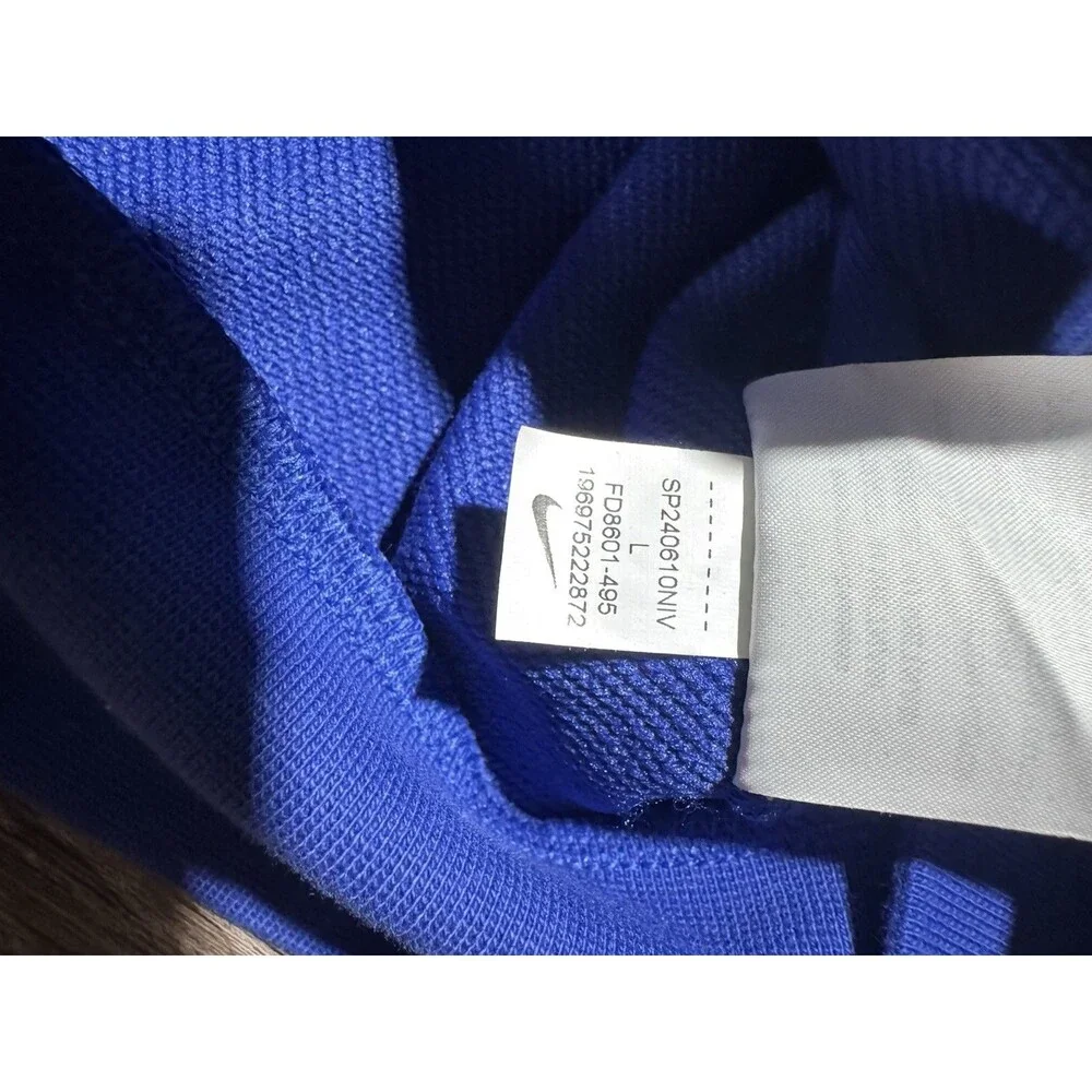 Philadelphia 76ers Hoodie Nike Big Logo Fleece Lined Sweatshirt Blue Mens Large